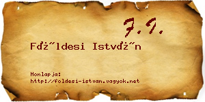 Földesi István névjegykártya