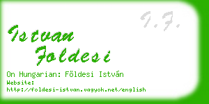 istvan foldesi business card