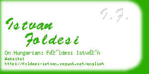 istvan foldesi business card